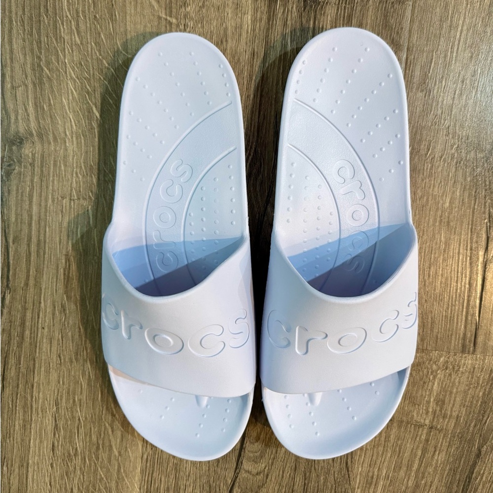 CROCS Light Blue Slide Sandals - Picture 3 of 5